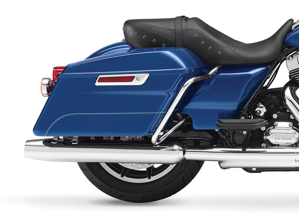 Bomber Performance Slip-On Mufflers for Street Glide, Road Glide, Road King, UltraClassic, Electra-Glide Harley Davidson Straight cut
