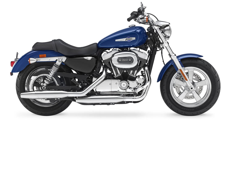 Harley Sportster motorcycle with Bullet slip-on mufflers